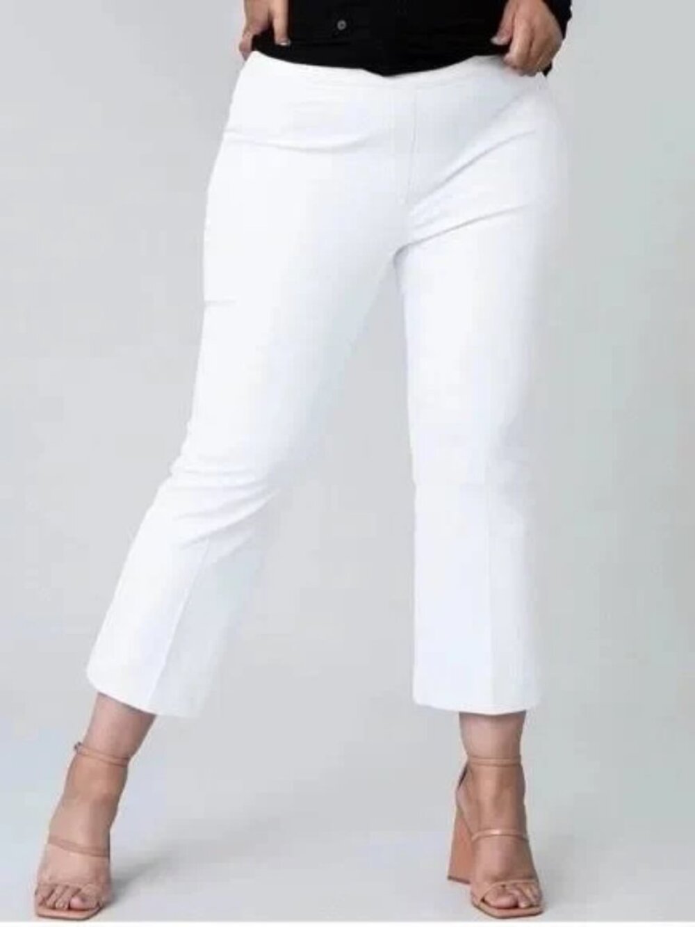 SPANX White Stretch Lycra Tight High Rise Pants